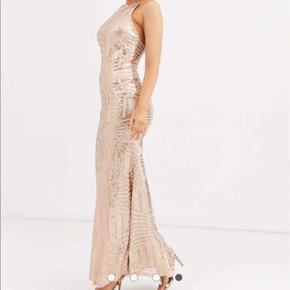 ROSE GOLD FORM FITTED DRESS - NWT